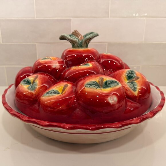 Pfaltzgraff Delicious covered Apple Pie dish - Picture 1 of 12